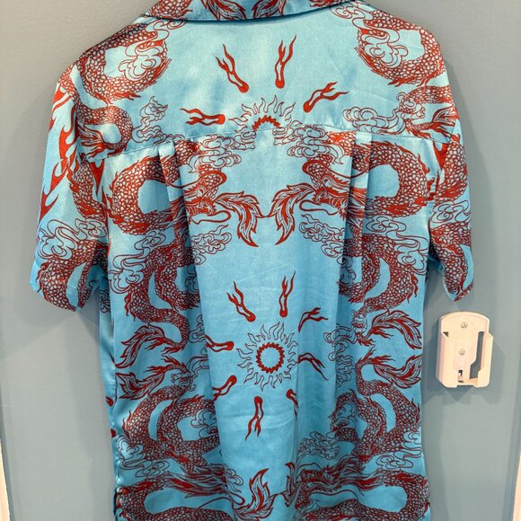 UO Dragon Button Down T-Shirt - Picture 2 of 3